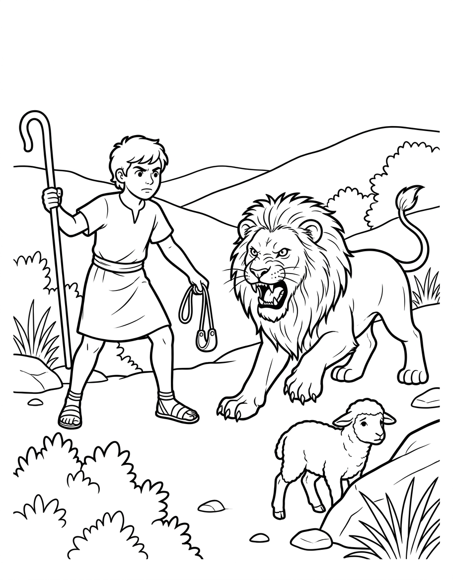 David Protects the Flock