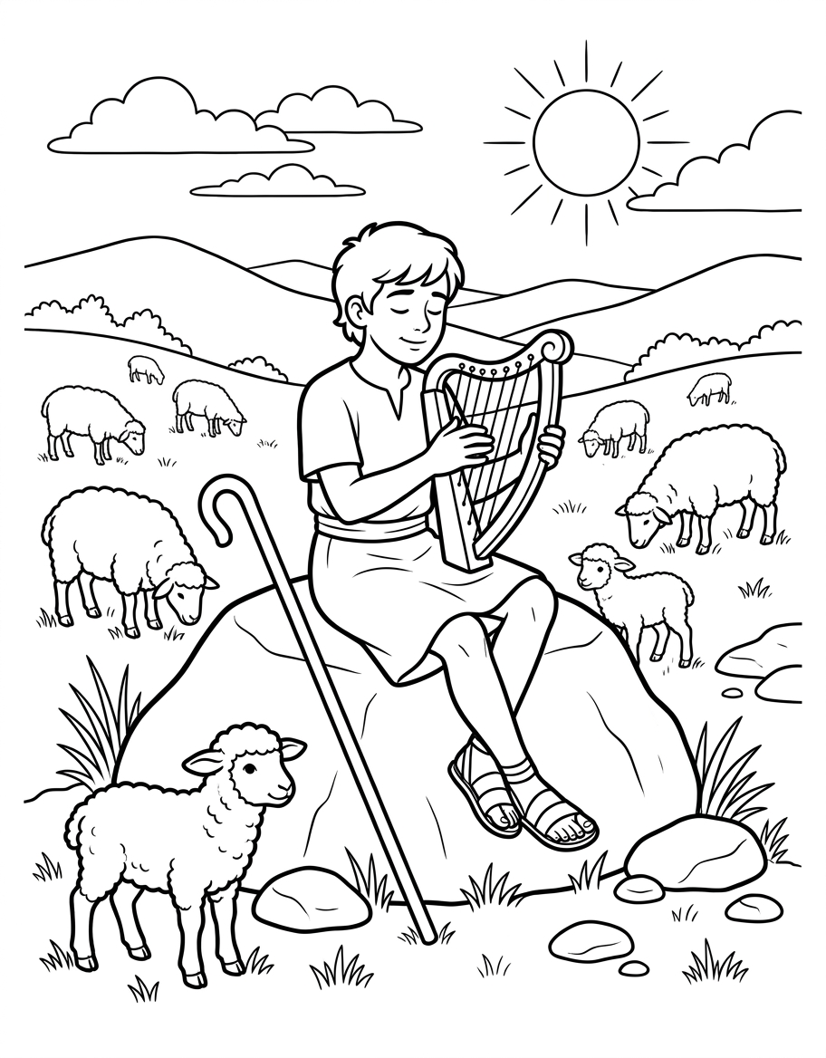 David Tends the Sheep