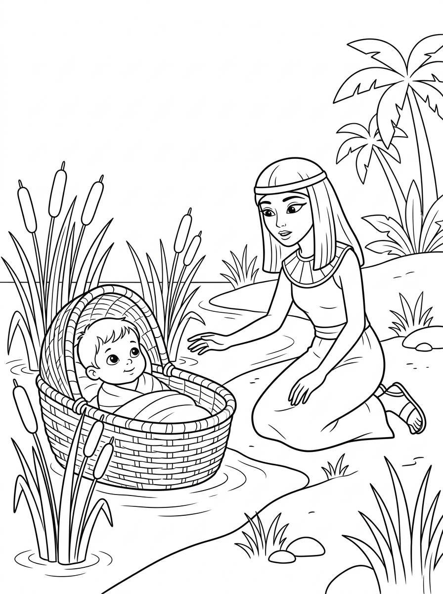 Baby Moses In The Basket