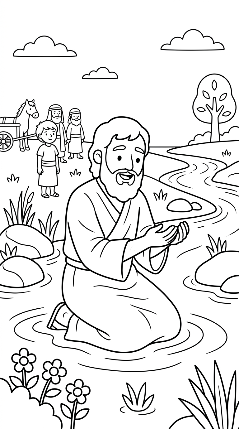 Naaman Washes In The Jordan