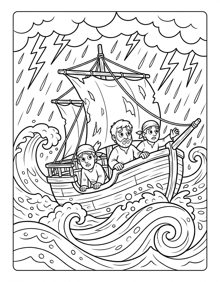 A Great Storm Hits the Sea