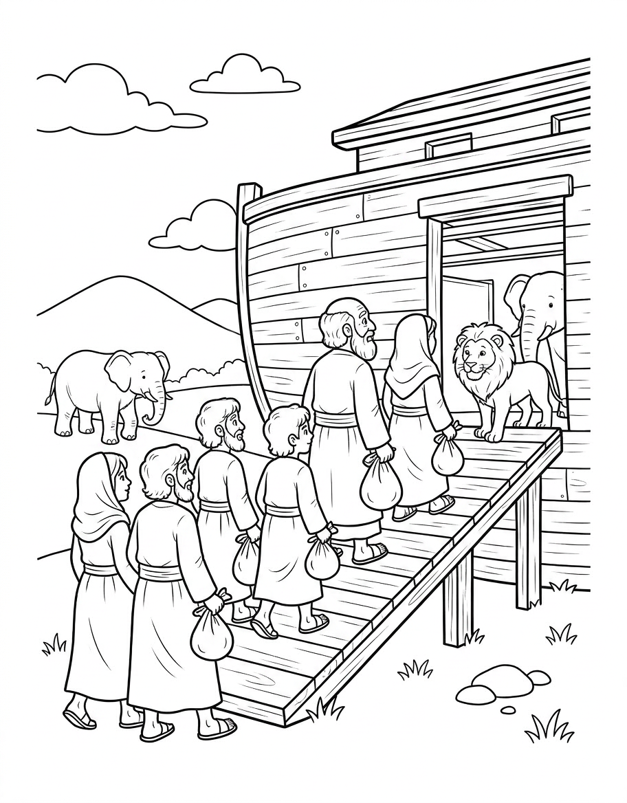 Noah’s Family Enters The Ark